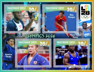 Stamps.Cinema. Olympic Games 2028  2022 year 1+1 sheets perf Tanzania