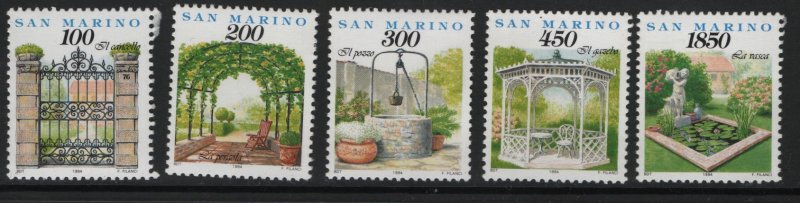 SAN MARINO,1301-1305, (5) SET, MNH, 1994 Gardens