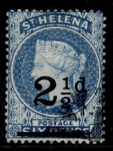 ST. HELENA QV SG40, 2½d ultramarine, FINE USED.