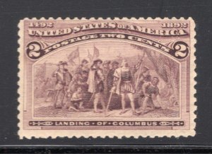 USA 1893 2¢ Columbian - OG MNH - SC# 231 - Cats $31.00  (ref# 239466)