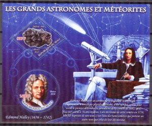 Mali 2010 Space Astronomy Edmond Halley Comet Meteorites Sheet MNH