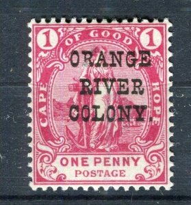 SOUTH AFRICA; ORANGE RIVER COLONY 1901 early QV Optd. issue 1d. Mint hinged