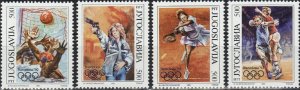 Yugoslavia 1992 MNH Stamps Scott 2157-2160 Sport Olympic Games Handball Tennis