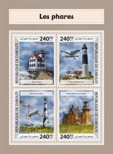 DJIBUTI - 2017 - Lighthouses - Perf 4v Sheet - Mint Never Hinged