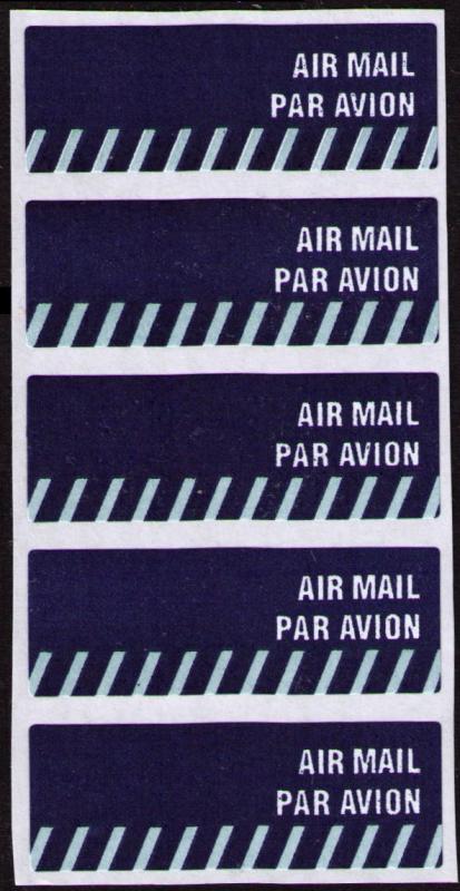 SINGAPORE AIR MAIL LABELS STICKERS PANE OF 5, NICE LOT, SEE THE SCANS