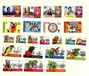 Uganda #219-240  Single (Complete Set)