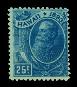 HAWAII 1894 Pres. Sanford Ballard Dole  25c deep blue  Scott # 79 mint MNH