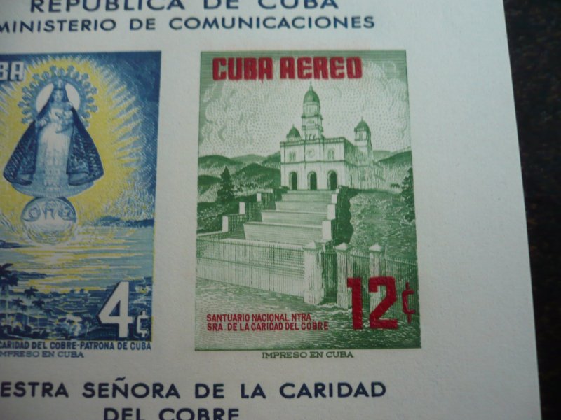 Stamps - Cuba - Scott#C149a - MNH Souvenir Sheet Imperf