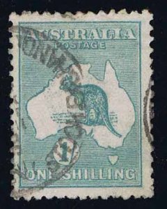 1916 AUSTRALIA #51 KANGAROO MAP - WMK 10 - USED - VF - CV$14.00 (ESP#9973)