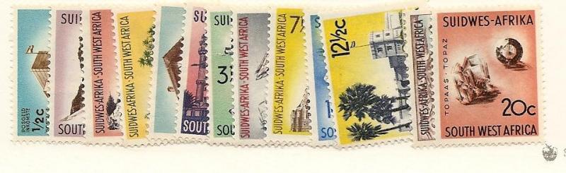 South West Africa 266-278 MNH