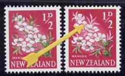 New Zealand 1960-66 Manuka (Tea Tree) 1/2d def with green...