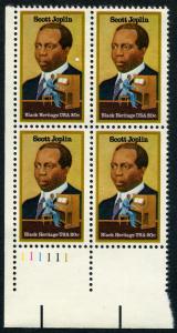 Scott #2044 - 20c Scott Joplin - Plate Block - MNH