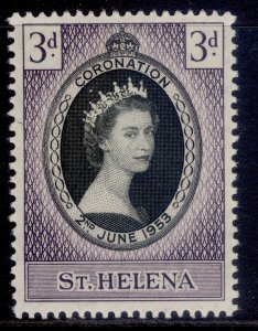 ST. HELENA QEII SG152, 3d 1953 CORONATION, M MINT.