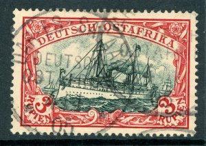 East Africa Ostafrika 1900 Germany 3 Rupien Yacht Unwatermark Scott #21 VFU L321