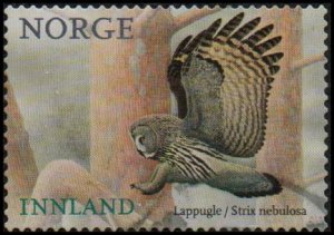 Norway 1840 - Used - Innland (14k) Great Grey Owl (2018) (cv $3.50)