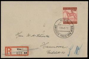 Germany 1943 Grosser Preis von Wien Vienna Horse Race Registered Cover 71811