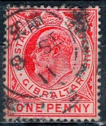 Gibraltar; 1907: Sc. # 51: O/Used Single Stamp