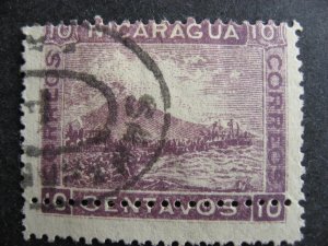 Nicaragua misperforation error Sc 161 used, interesting error check the pictures