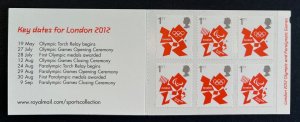 Great Britain 2012 Olympic games London Olympics logo Key dates booklet MNH