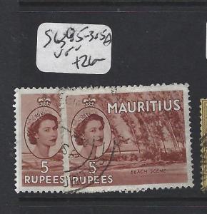 MAURITIUS (P1905B)  QEII  5R  SG 305-305A   VFU