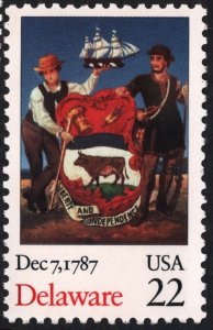 SC#2336 22¢ Constitution Bicentennial: Delaware (1987) MNH