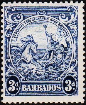 Barbados. 1938 3d S.G.252c Mounted Mint