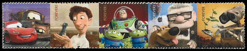 PCBstamps   US #4553/4557a Strip $2.20(5x44c)Pixar:Send a Hello, MNH, (4)
