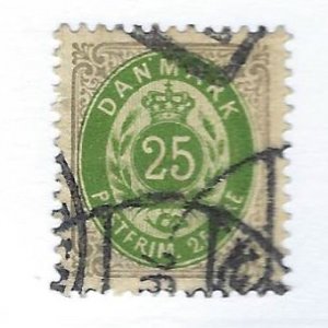 Denmark SC#50 Used F-VF SCV$19.50...Grab a Bargain!