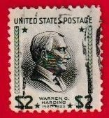 US SCOTT#833 1938 $2 WARREN G, HARDING - USED