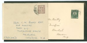 Ireland 88/110 1933, 1941 WWII, 2 covers to England