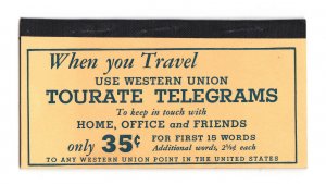 SCOTT #16T99-16T103 WESTERN UNION INTACT BOOKLET OF 7 PANES OF TELEGRAPH STAMPS