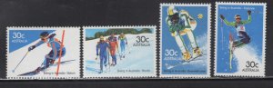 AUSTRALIA,  898-901  MNH    SKIING   SET 1984