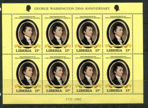 Liberia 1982 Mini-Sheet of 8 (Kleinbogen) US Presidents J.Monroe MNH 9279