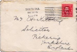 United States California Santa Ana, Cal. 1915 Columbia Machine Type K8P  2c W...