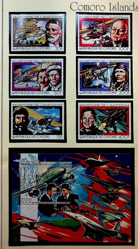 COMORO ISL - NH SET+SOUVENIR SHEET OF 1978 - AVIATION - (AA23)