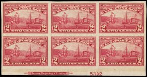 373, Mint XF H 2¢ Plate Block of 6 Stamps - Stuart Katz