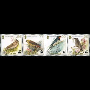 ISLE OF MAN 2000 - Scott# 860 WWF-Song Birds Set of 4 NH