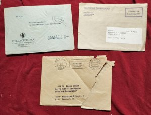 WW2 WWII German Third Reich covers envelopes x 3 Germany 1943- 59