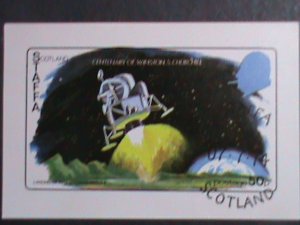 ​STAFFA-SCOTLAND-1974-CENTENARY OF SIR WINSTON CHURCHILL - IMPERF CTO S/S VF