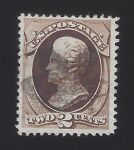 US #157 1873 Brown Perf 12 Used VF SCV $25