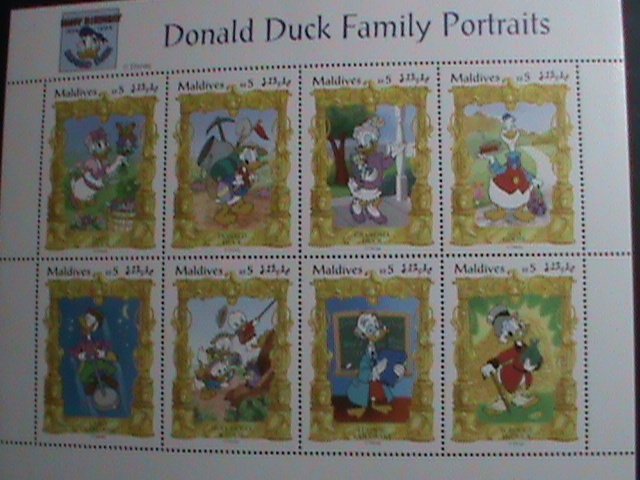 MALDIVES STAMP-1994 SC#2060a DONALD DUCK FAMILY PORTRAITS -DISNEY CARTOON MNH