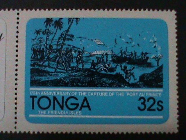 ​TONGA-1981-SC#498-175TH ANNIV: CAPTURE OF PORTAU PRINCE-MNH-WITH TAP