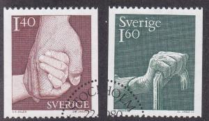 Sweden # 1321-1322, Care for the Elderly, Used, 1/2 Cat.