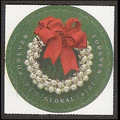 US 4936 Silver Bells Wreath global forever single (1 stamp) MNH 2014