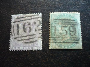 Stamps - Great Britain - Scott# 27-28 - Used Set of 2 Stamps