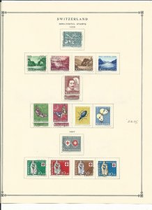 Switzerland Collection 1956-1973 on 12 Scott Internationals Pages