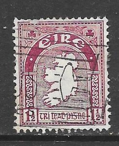 Ireland 108: 1.5p Map of Ireland, used, F-VF