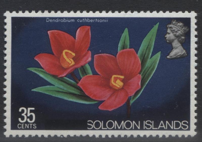 Solomon Is. - Scott 307 - Overprint -1975 - MVLH - Single 35c Stamp