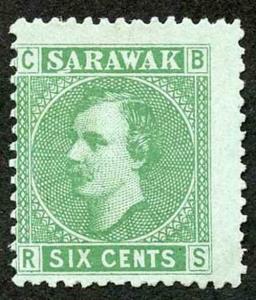 Sarawak SG5 6c green/green (no gum as normal)