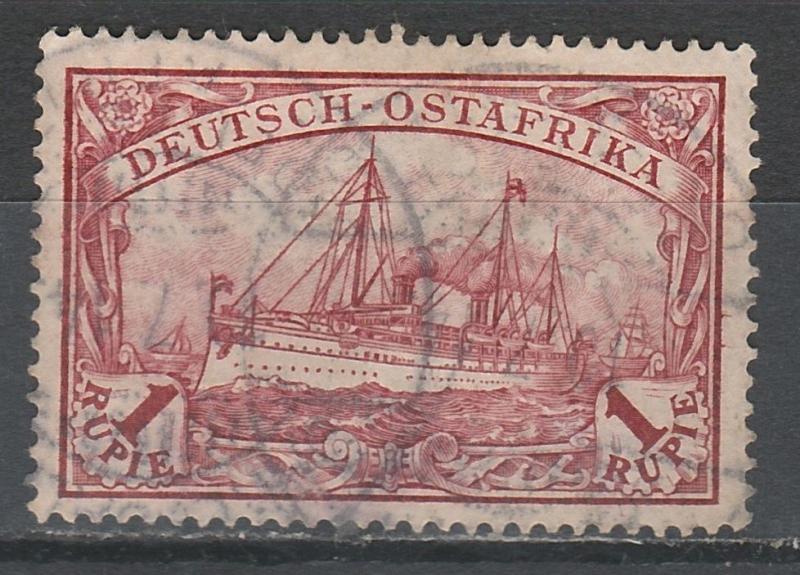 GERMAN EAST AFRICA 1901 YACHT 1R NO WMK USED